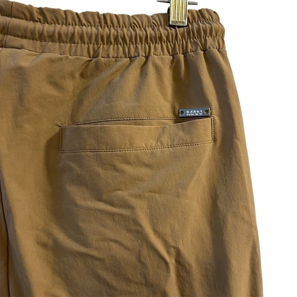 BoohooMAN Men's Beige Joggers Size M Elastic Waist Tapered Ankle Zip Pants - Picture 10 of 12